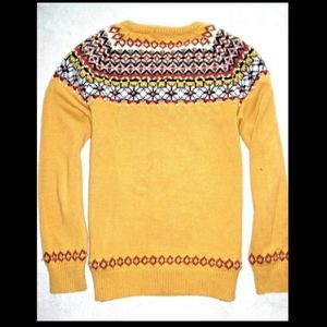 Boden High Jinks yellow fair isle sweater US 4